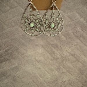 Green earrings